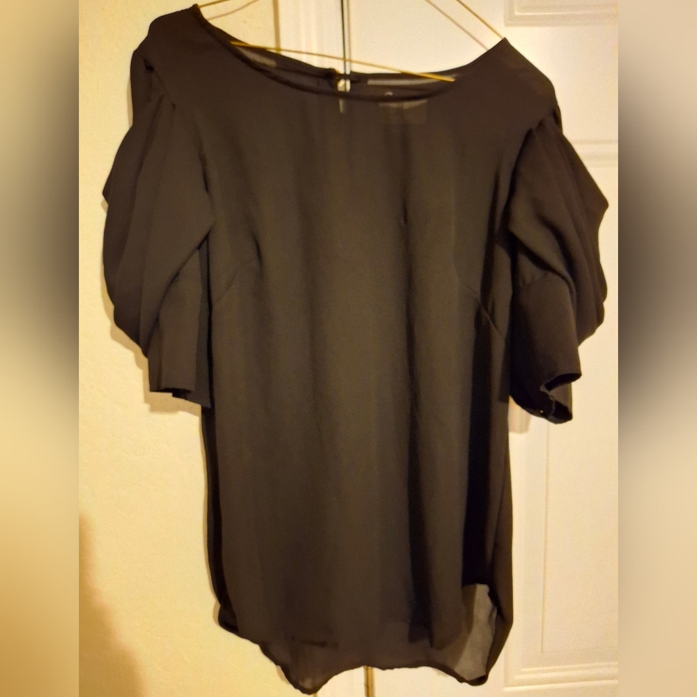 Chiffon puff sleeve blouse